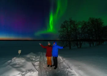 luzes, do norte, exibição, de auroras, boreais;